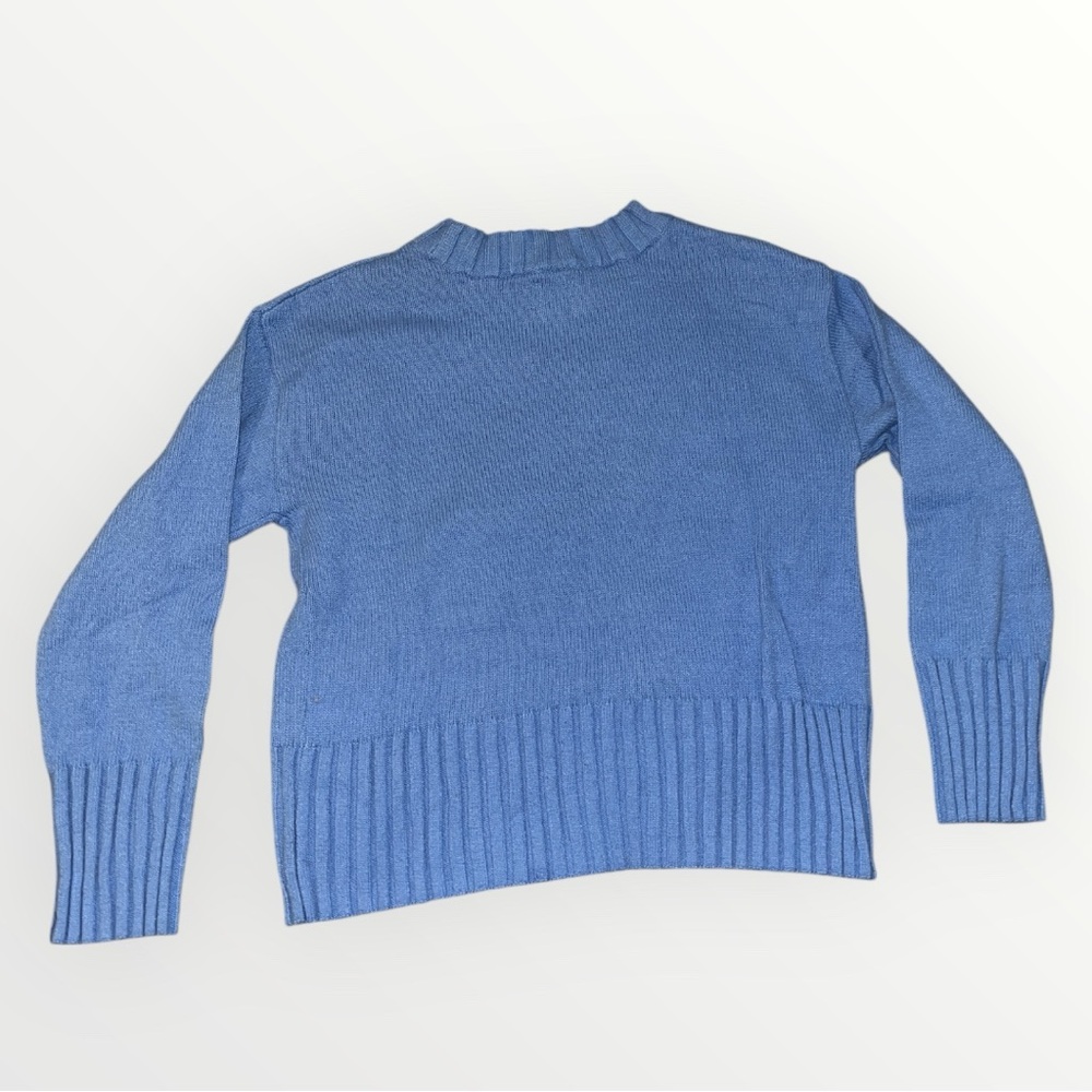 GAP Women's Blue Crewneck Sweater - Picture 2 of 4